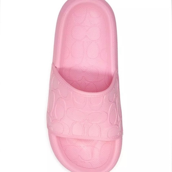 - Coach Obi Rubber 
Flower Pink  Slides Sandals Flip Flop New in Box size 7 - Picture 9 of 10